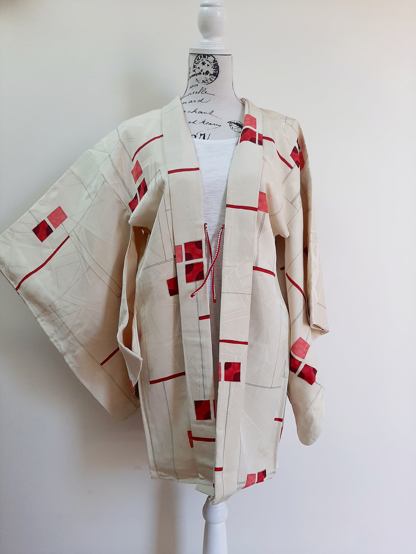 Japanese Vintage Silk Haori, Kimono jacket 016