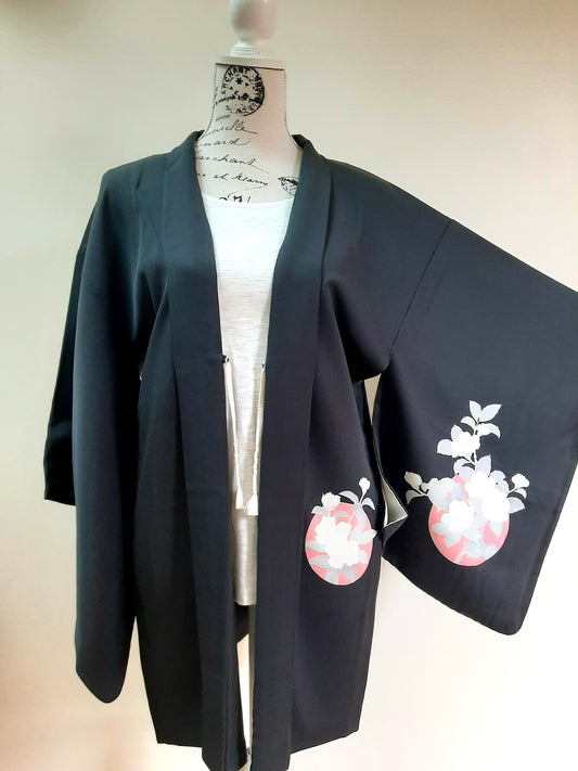 Japanese Vintage Silk Haori, Kimono jacket