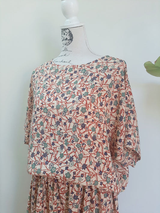 Vintage kimono silk top