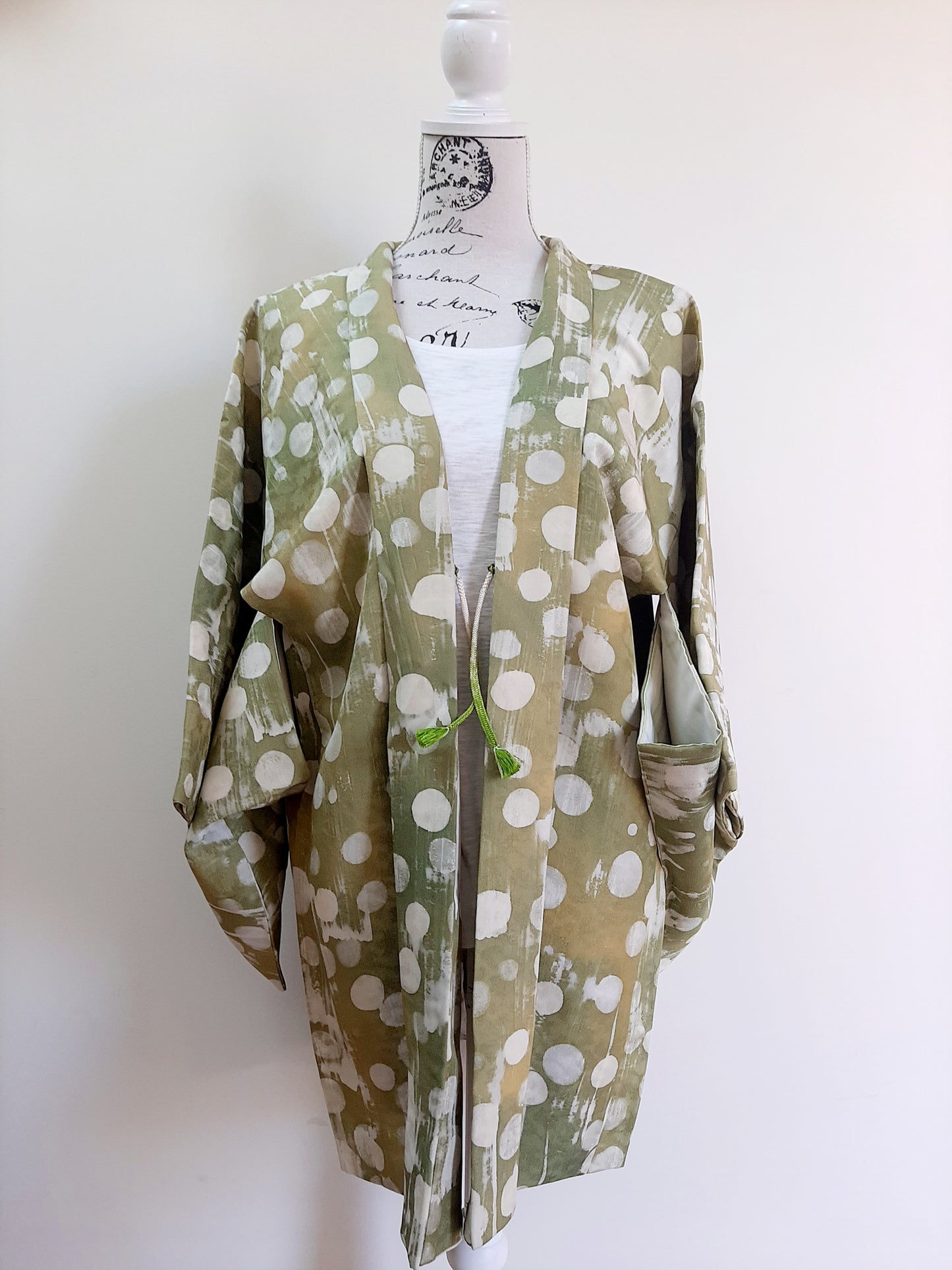 Japanese Vintage Silk Haori, Kimono jacket 017