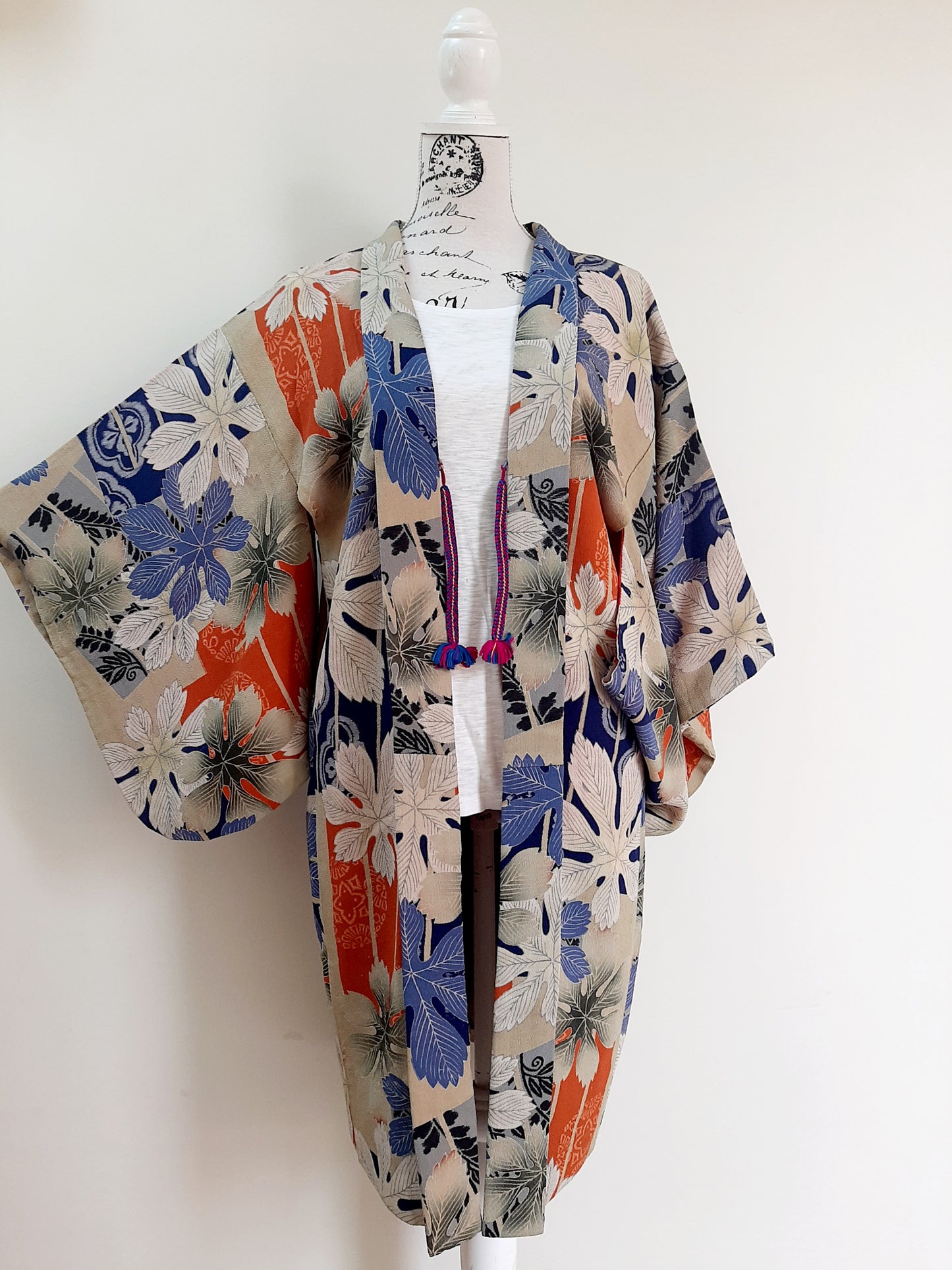 Japanese Vintage Silk Haori, Kimono jacket 019