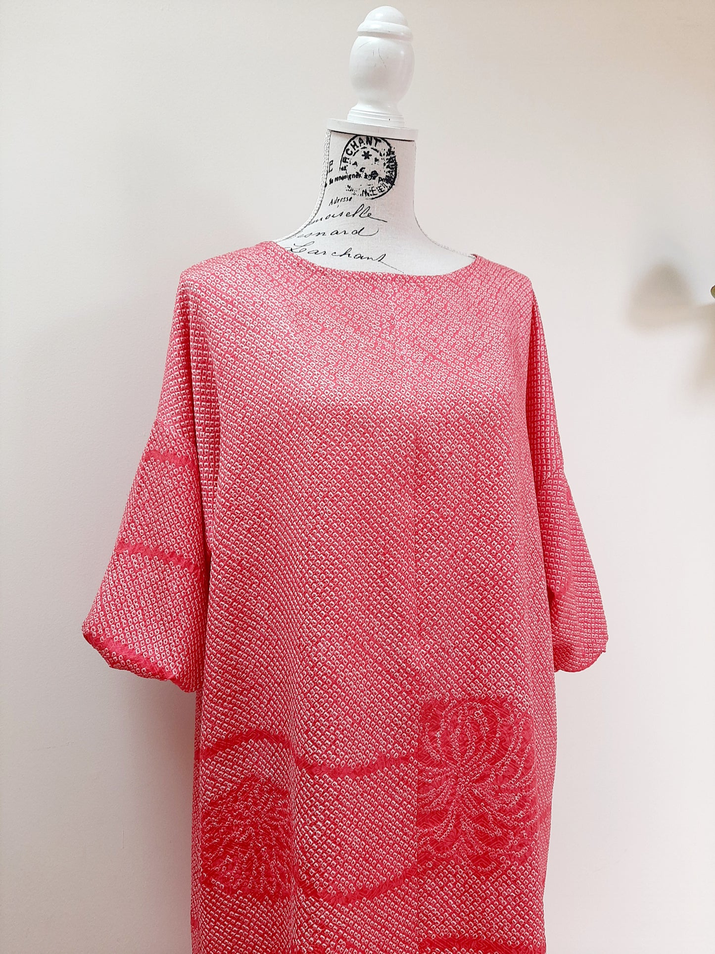 Vintage kimono Shibori silk dress