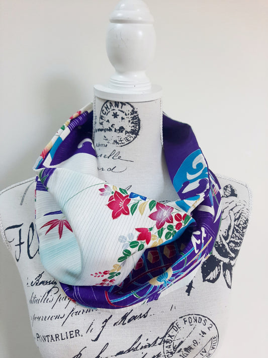 Vintage kimono silk snood
