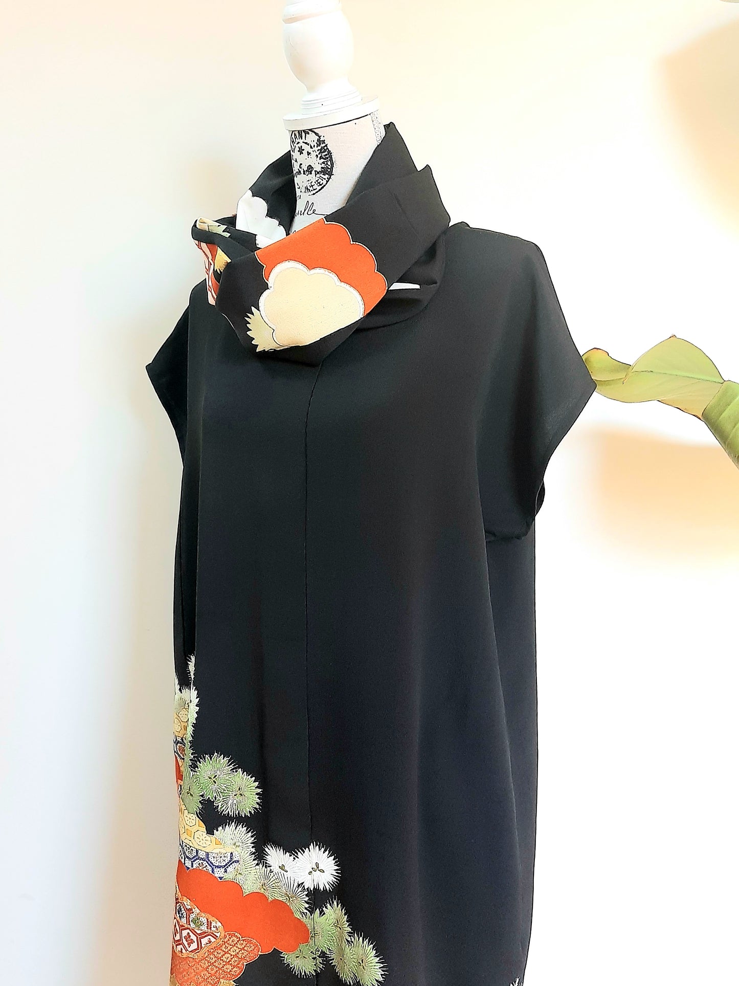 Vintage kimono silk dress