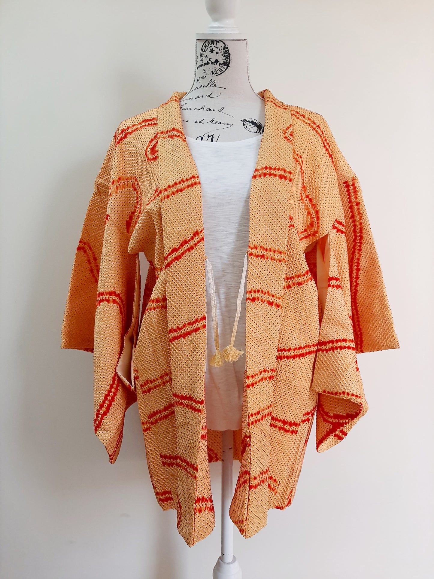 Japanese Vintage Silk Haori, Kimono jacket 013