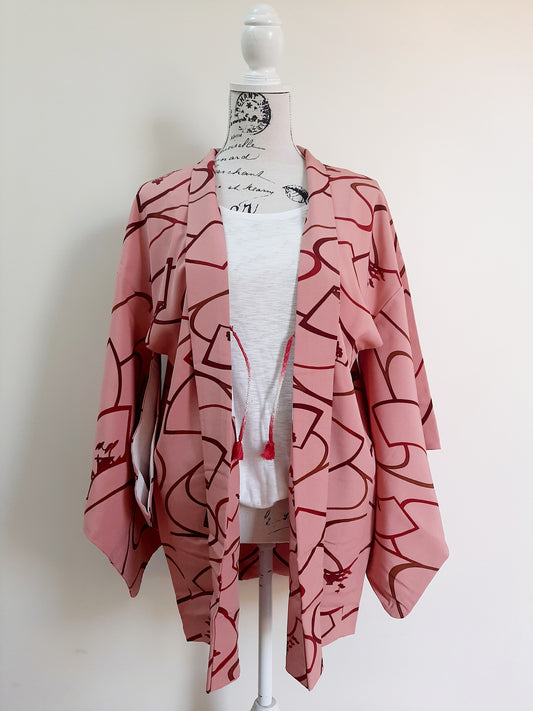 Japanese Vintage Silk Haori, Kimono jacket 012