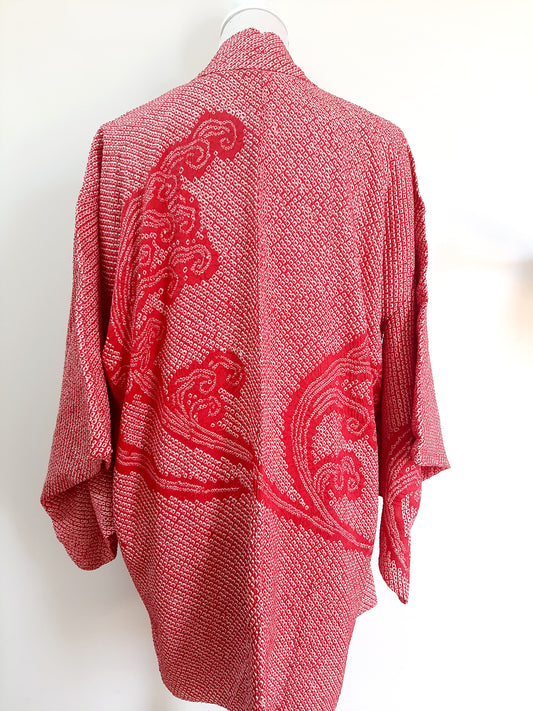 Japanese Vintage Silk Haori, Kimono jacket