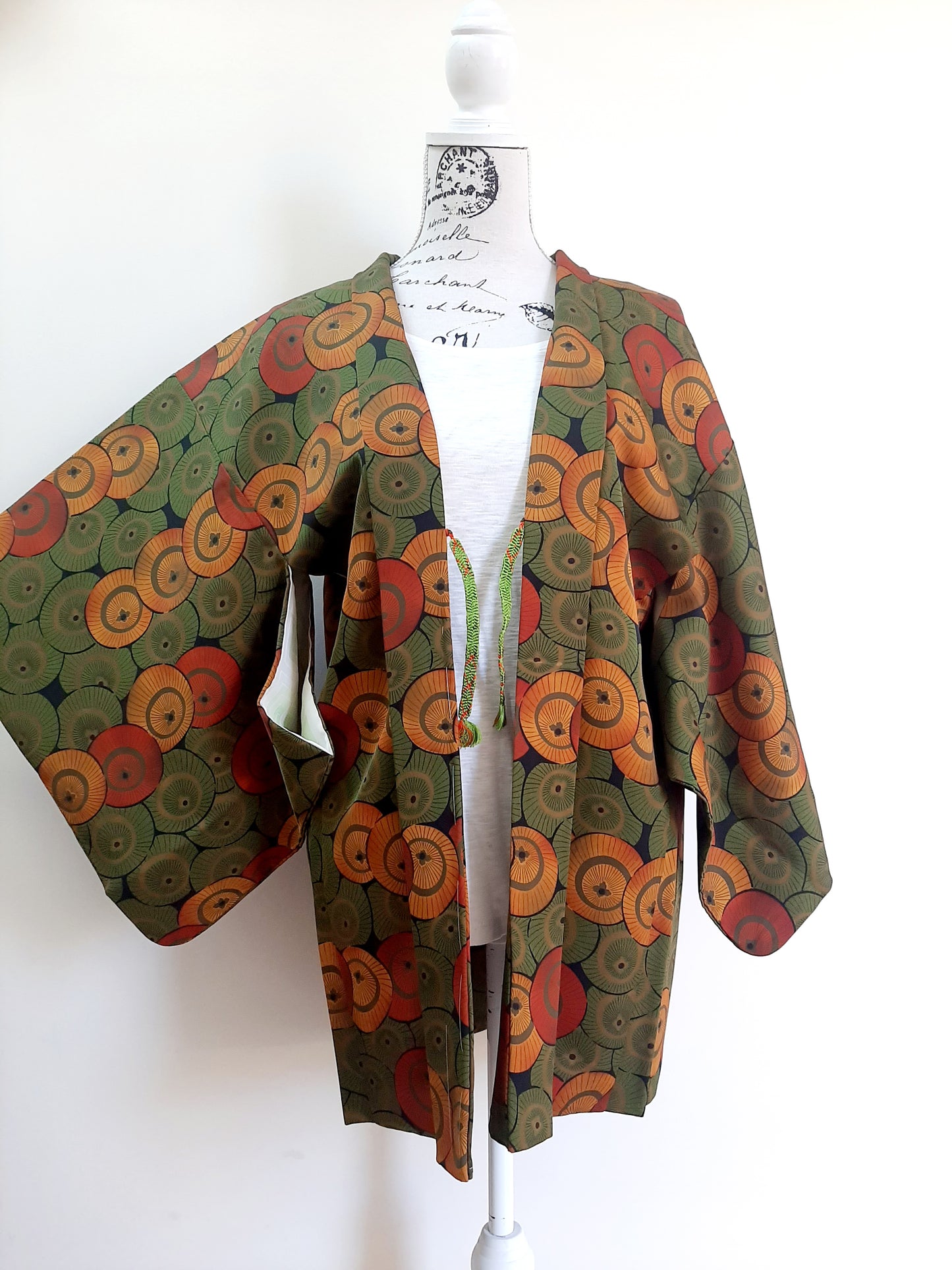 Japanese Vintage Silk Haori, Kimono jacket 015