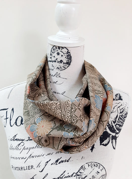 Vintage kimono silk snood