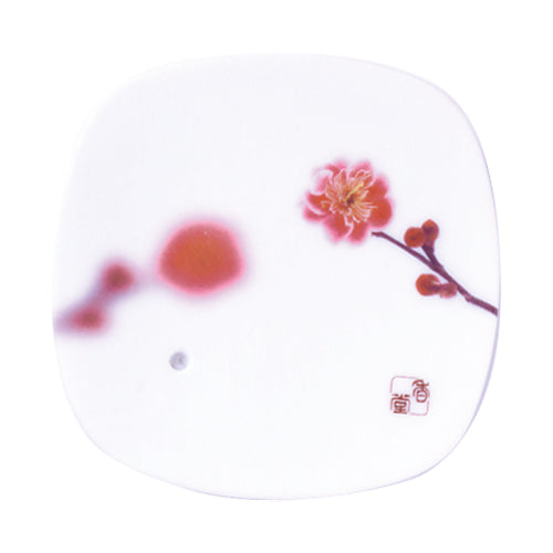 Nippon Kodo incense ceramic stand/plate -Yume no Yume series, Ume Plum flower