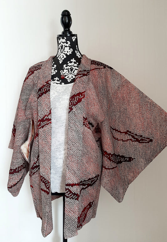 Japanese Vintage Silk Haori, Kimono jacket