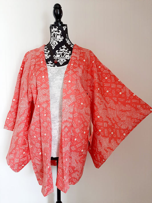 Vintage Silk Haori, Kimono jacket