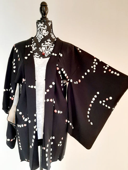 Japanese Vintage Silk Haori, Kimono jacket