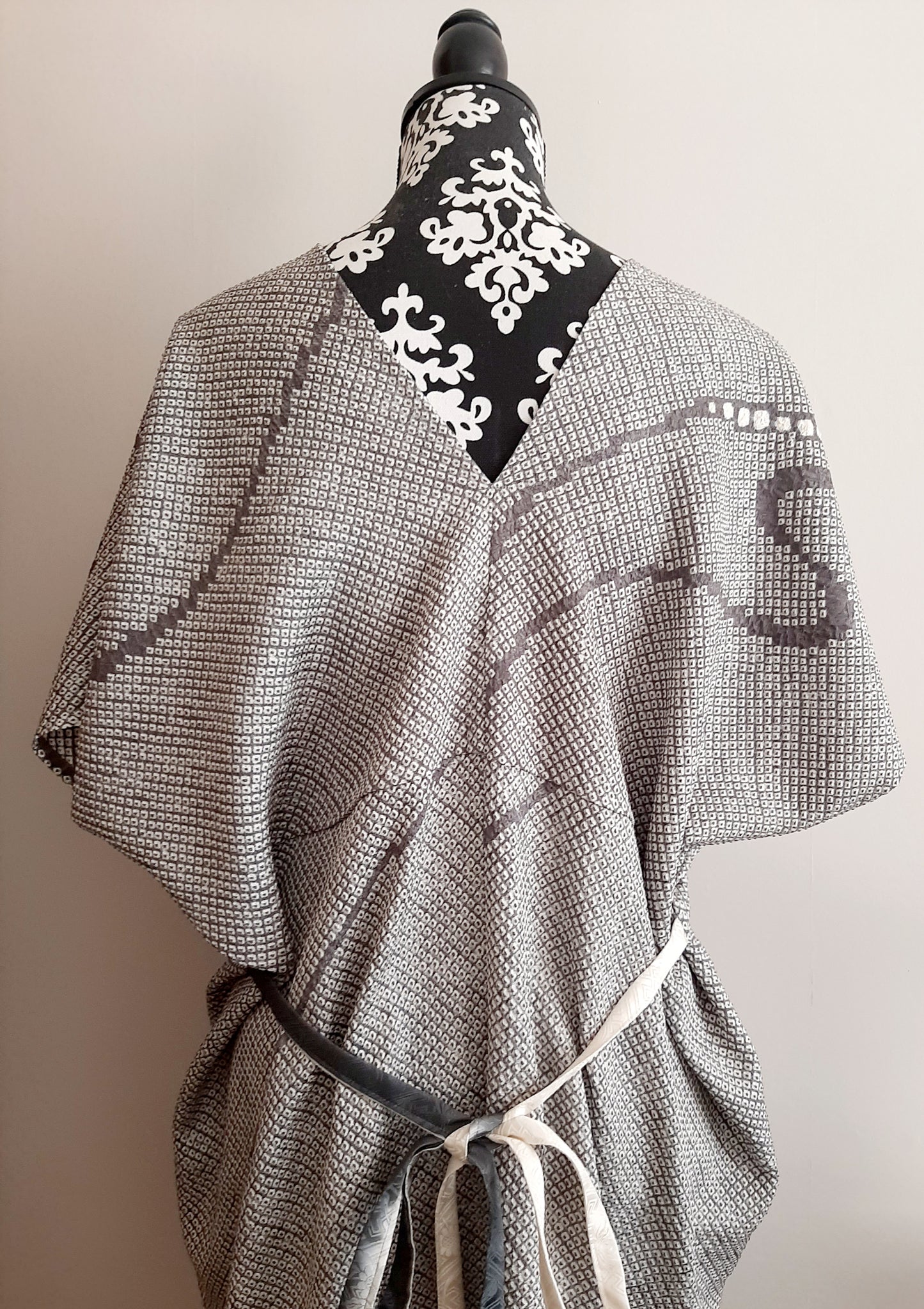 Vintage Kimomo Shibori Silk Dress