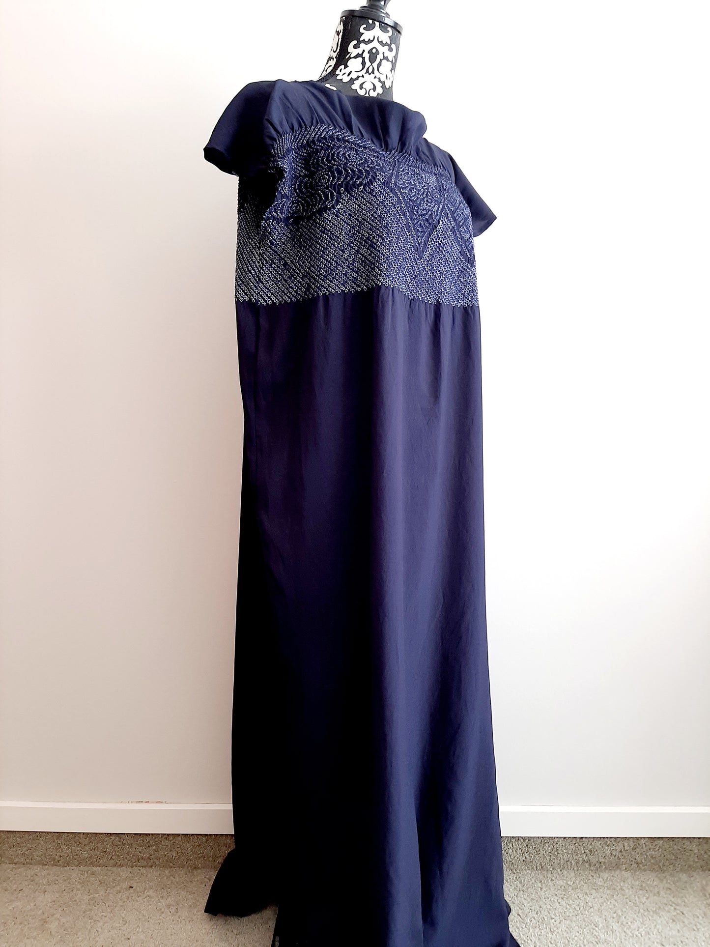 Vintage Kimomo Shibori Silk Dress