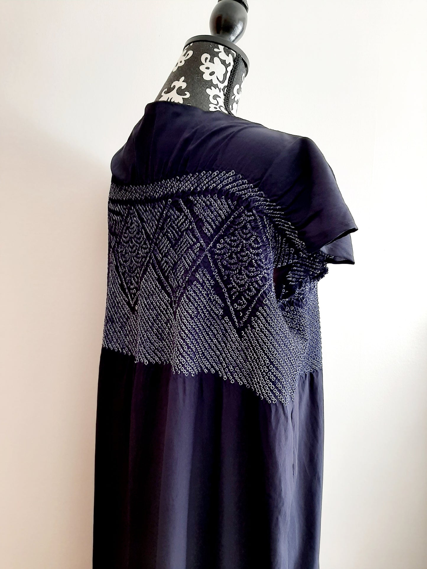 Vintage Kimomo Shibori Silk Dress