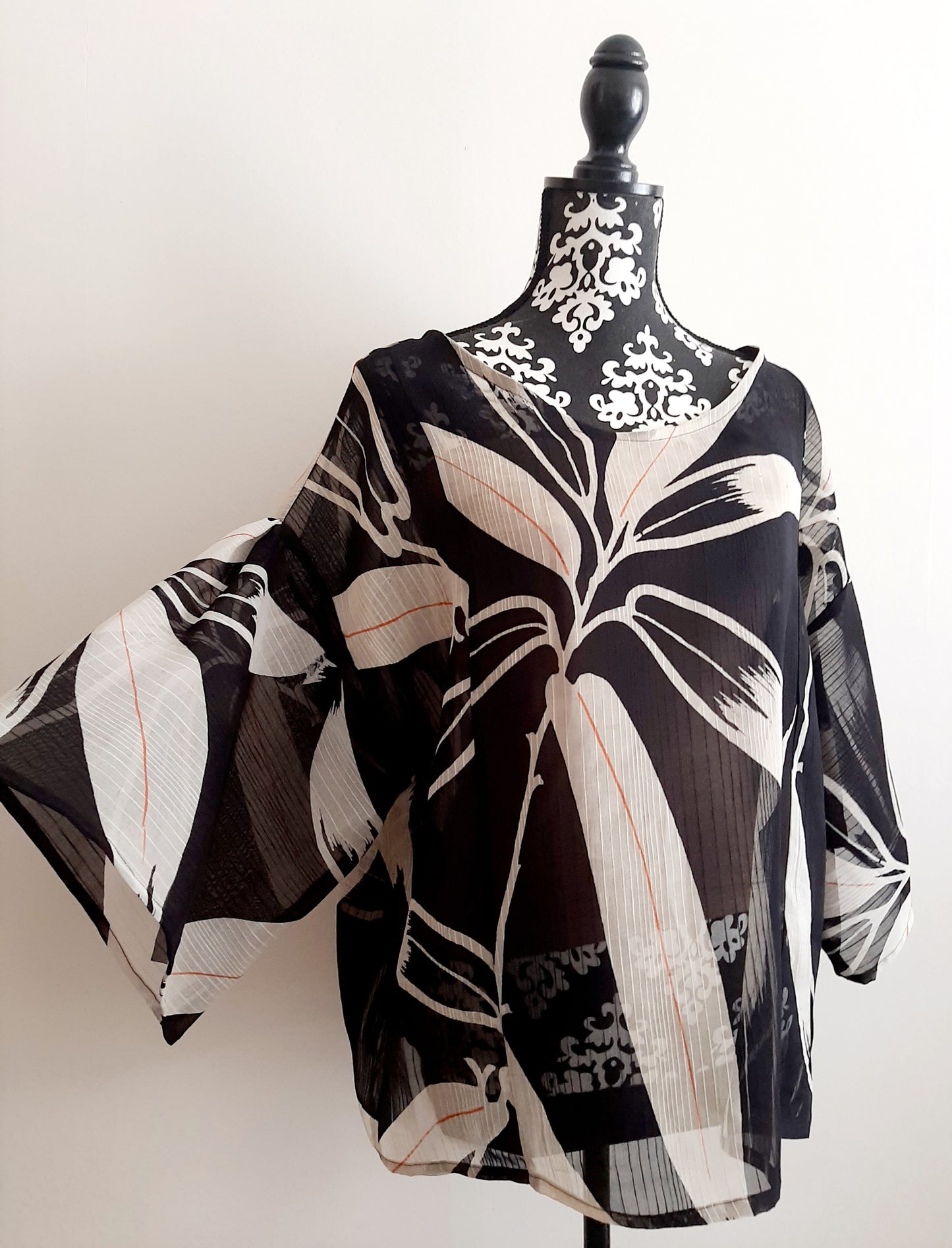 Vintage Summer Kimono Silk top