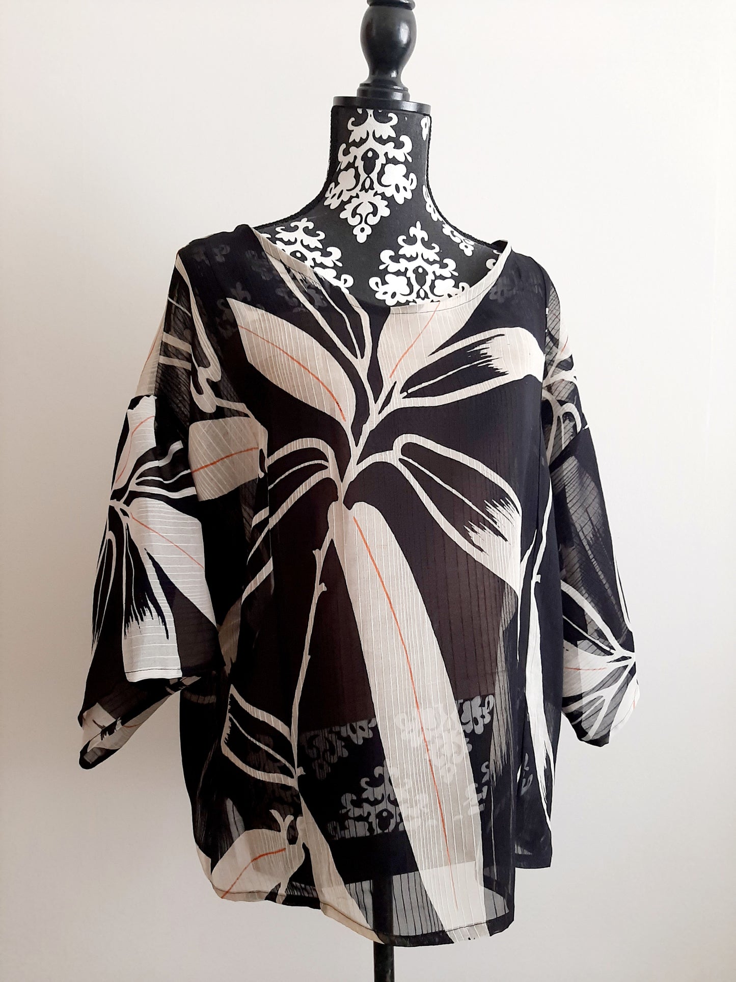 Vintage Summer Kimono Silk top