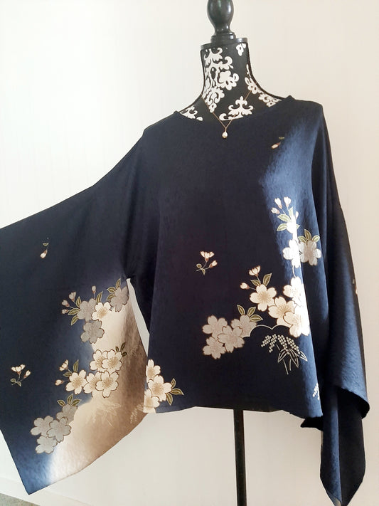 Vintage kimono Silk top