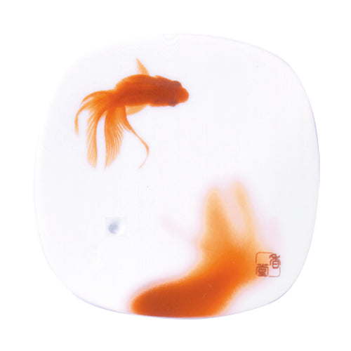 Nippon Kodo incense ceramic stand/plate -Yume no Yume series, Goldfish