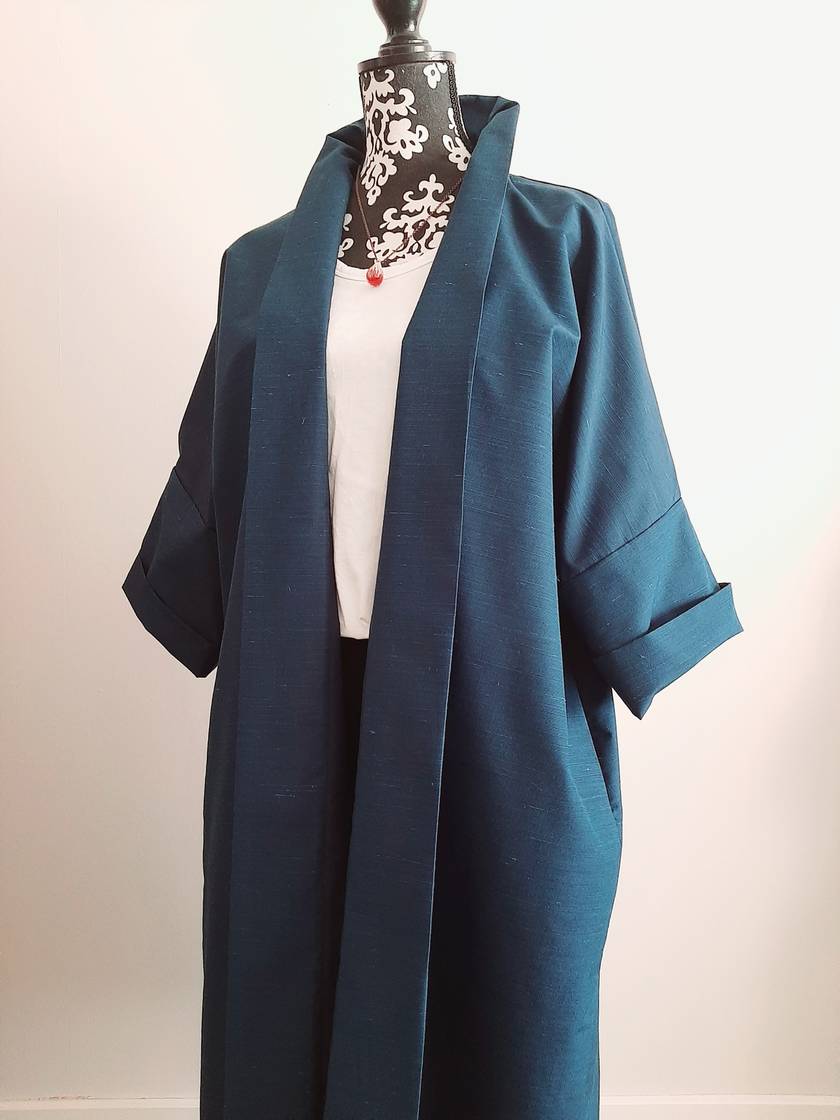 Vintage Kimono Silk Shawl Coat