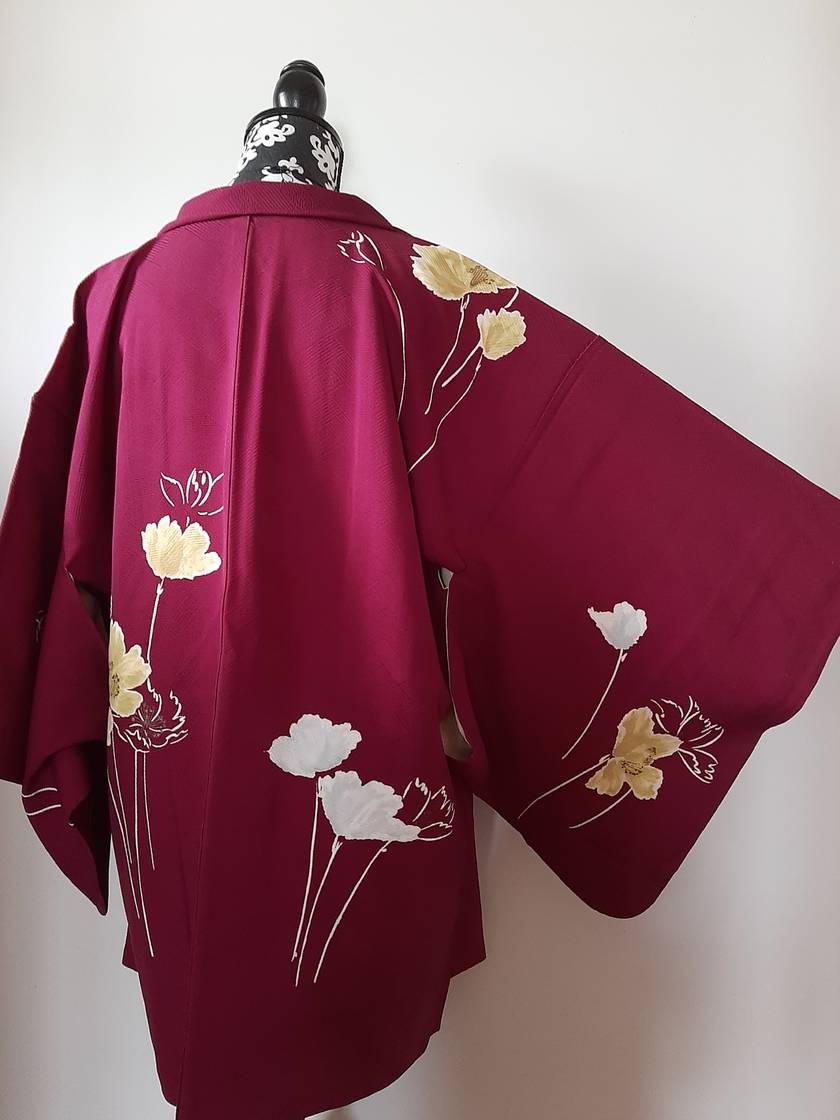 Japanese Vintage Silk Haori, Kimono jacket