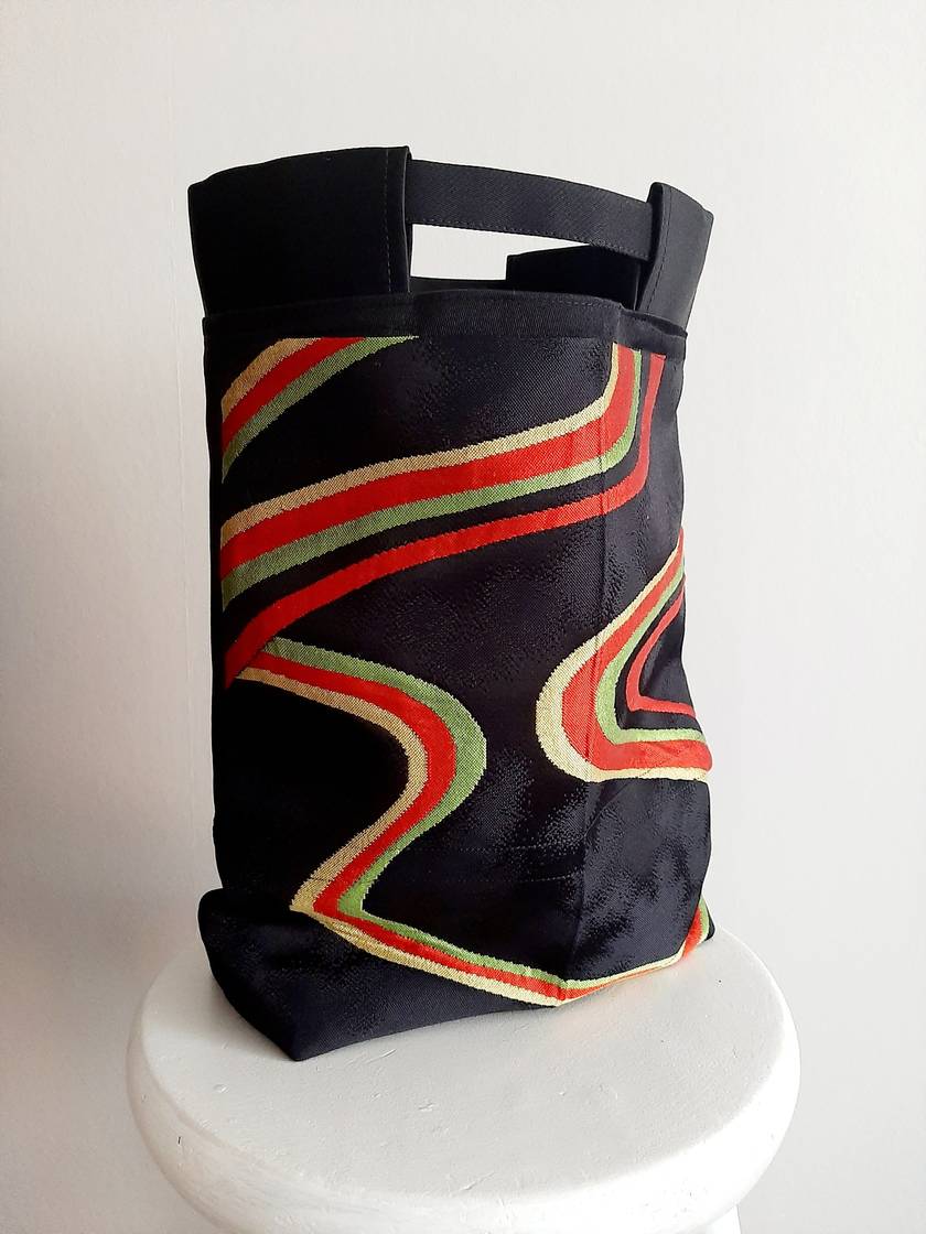 Vintage Silk Obi Bag (black/small)