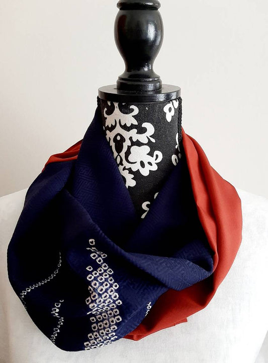 Vintage kimono silk snood