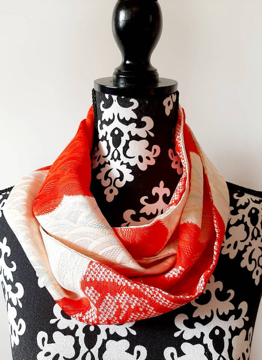 Vintage kimono silk snood