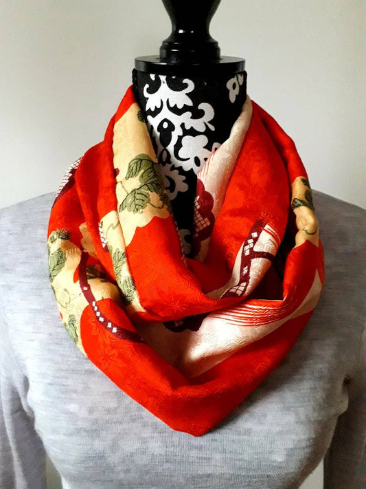 Vintage kimono silk snood