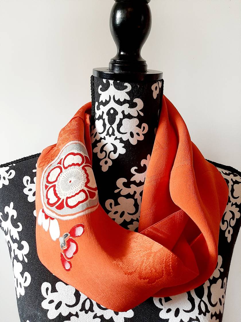 Vintage kimono silk snood