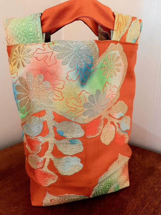 Vintage Silk Obi Bag (orange)