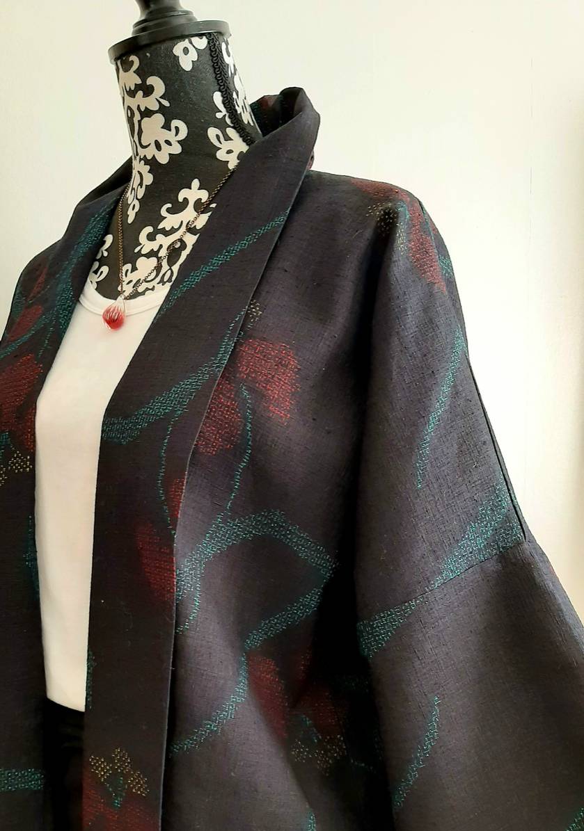 Vintage Kimono Silk Shawl Coat